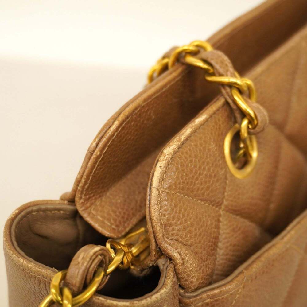 CHANEL Brown Caviar Leather Tote Bag - Picture 6 of 14